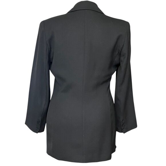 HI Studio Women’s Vintage Black Floral Embroidered Pockets Blazer USA - Picture 4 of 6